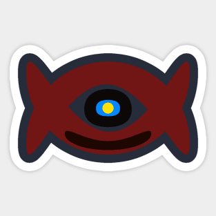 One eyed cute monster Sticker